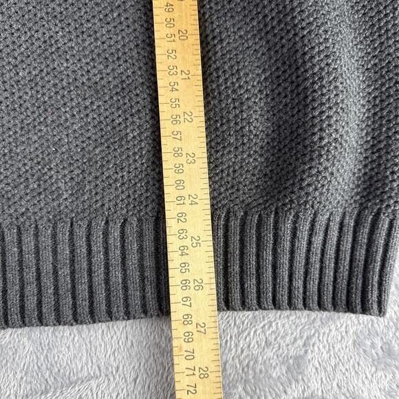 Izod Navy Blue Fair Isle Quarter Zip Long Sleeve Men’s Sweater Medium Preppy - Picture 6 of 6